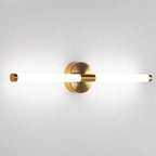 Minimalist Dimmable Gold Tube Vanity Light for Bathroom