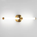Minimalist Dimmable Gold Tube Vanity Light for Bathroom
