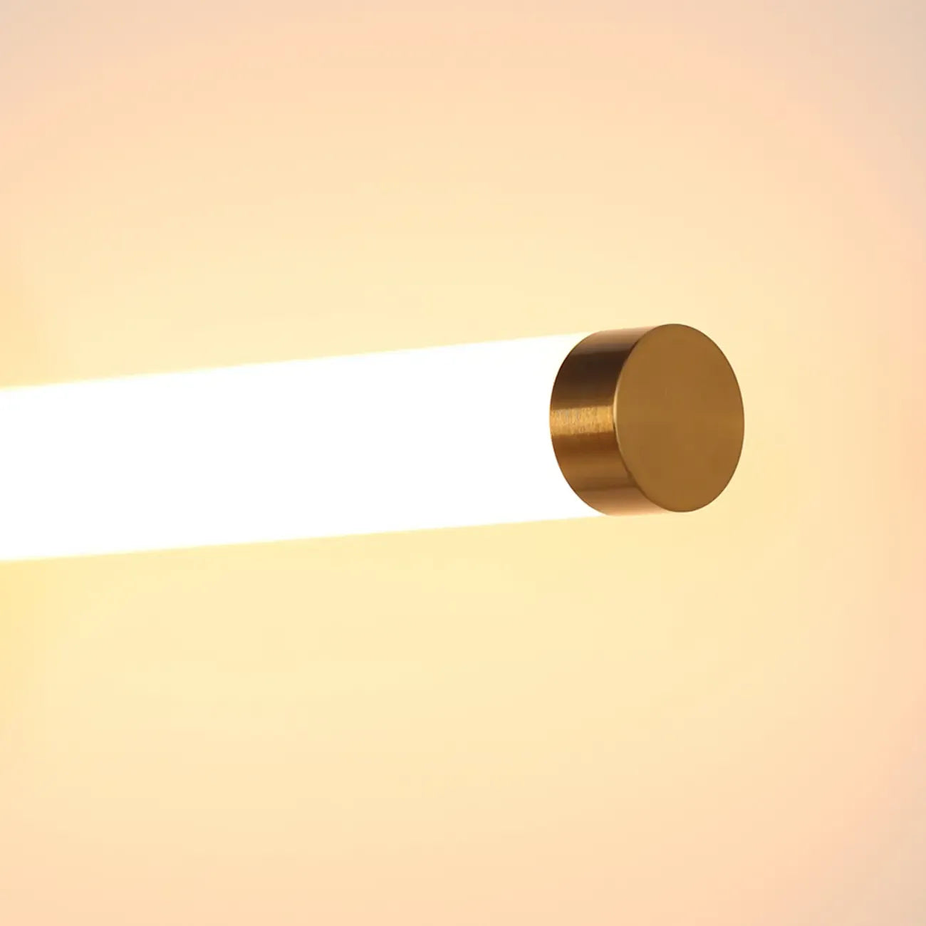 Minimalist Dimmable Gold Tube Vanity Light for Bathroom