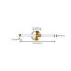 Minimalist Dimmable Gold Tube Vanity Light for Bathroom