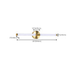 Minimalist Dimmable Gold Tube Vanity Light for Bathroom
