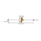 Minimalist Dimmable Gold Tube Vanity Light for Bathroom