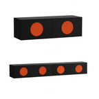 Minimalist Wood 4-Cabinet White TV Stand for Living Room