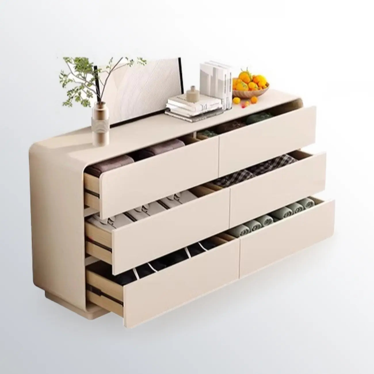 Minimalist Accent Chest for Indoor Use with Multi Drawers
