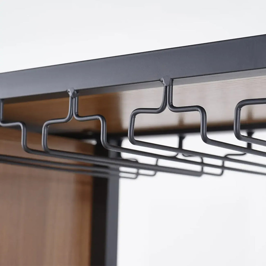 Freestanding Industrial Metal Eco-Board Floor Wine Rack Cabinet