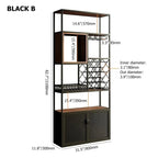 Freestanding Industrial Metal Eco-Board Floor Wine Rack Cabinet