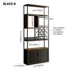 Freestanding Industrial Metal Eco-Board Floor Wine Rack Cabinet