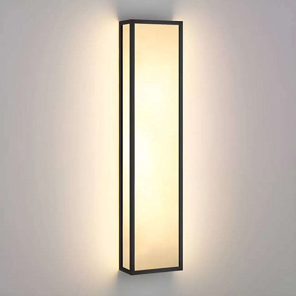 Modern Metal Black Rectangle Wall Light for Outdoor