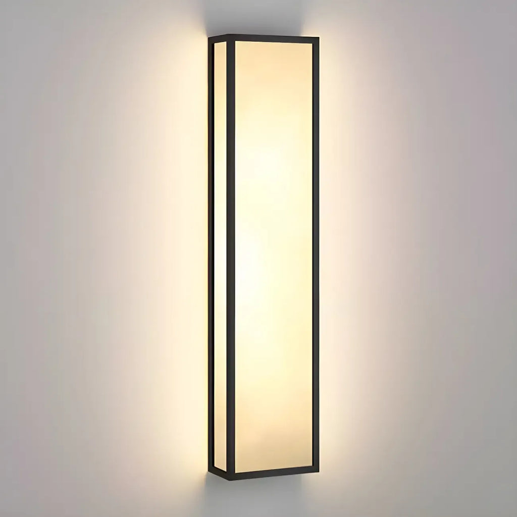 Modern Metal Black Rectangle Wall Light for Outdoor