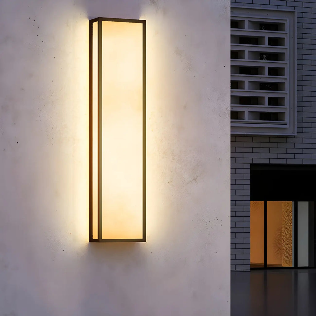 Modern Metal Black Rectangle Wall Light for Outdoor