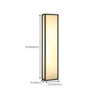 Modern Metal Black Rectangle Wall Light for Outdoor