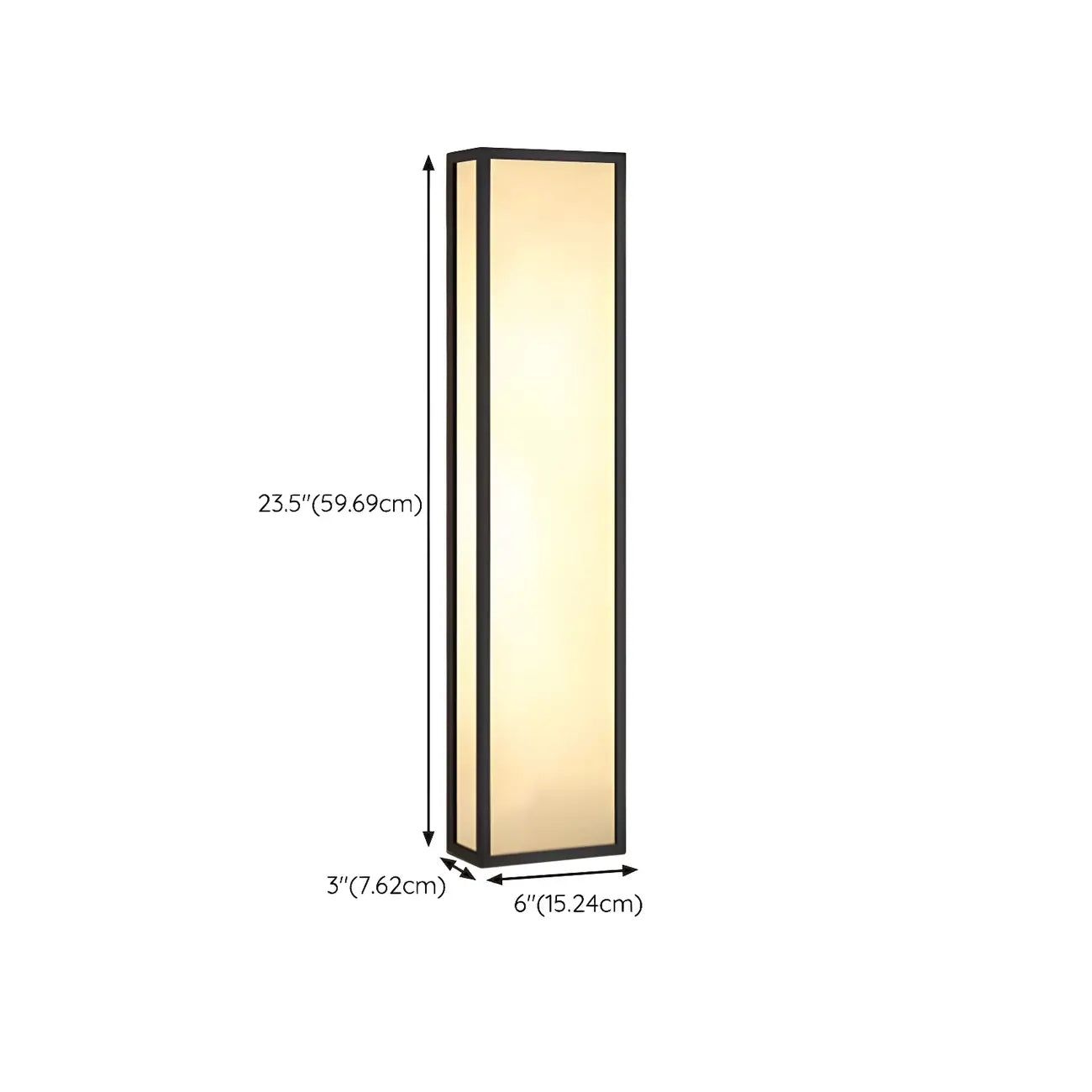 Modern Metal Black Rectangle Wall Light for Outdoor