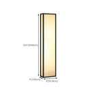 Modern Metal Black Rectangle Wall Light for Outdoor