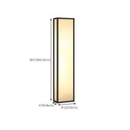 Modern Metal Black Rectangle Wall Light for Outdoor