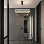 Modern 3-Tier Linear Square Dimmable LED Chandelier