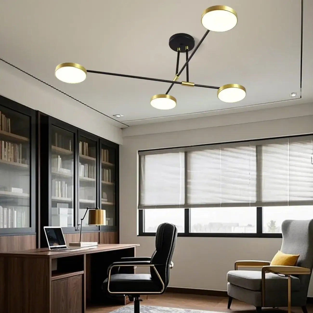 Contemporary Indoor LED Ceiling Light with Acrylic Shade