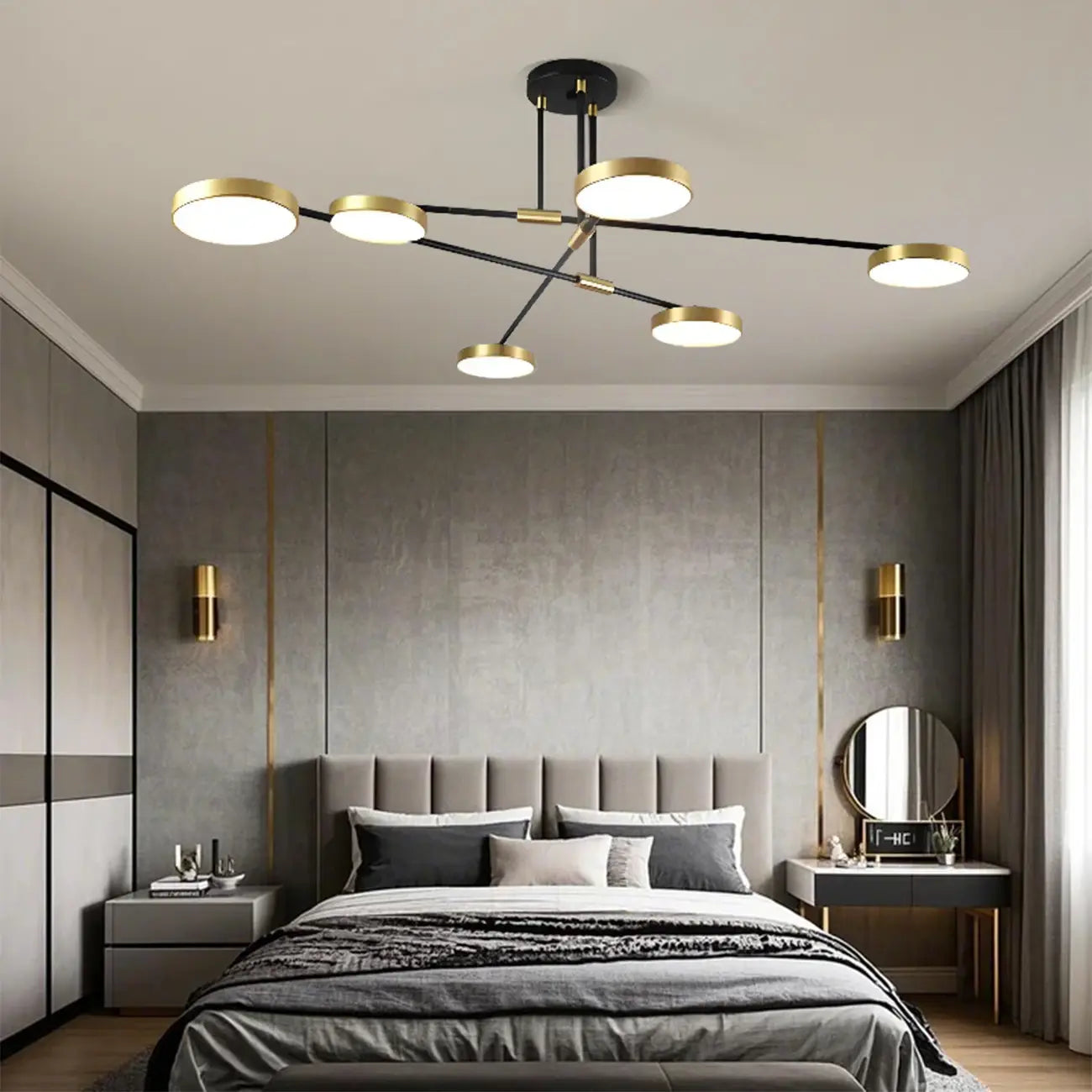 Contemporary Indoor LED Ceiling Light with Acrylic Shade