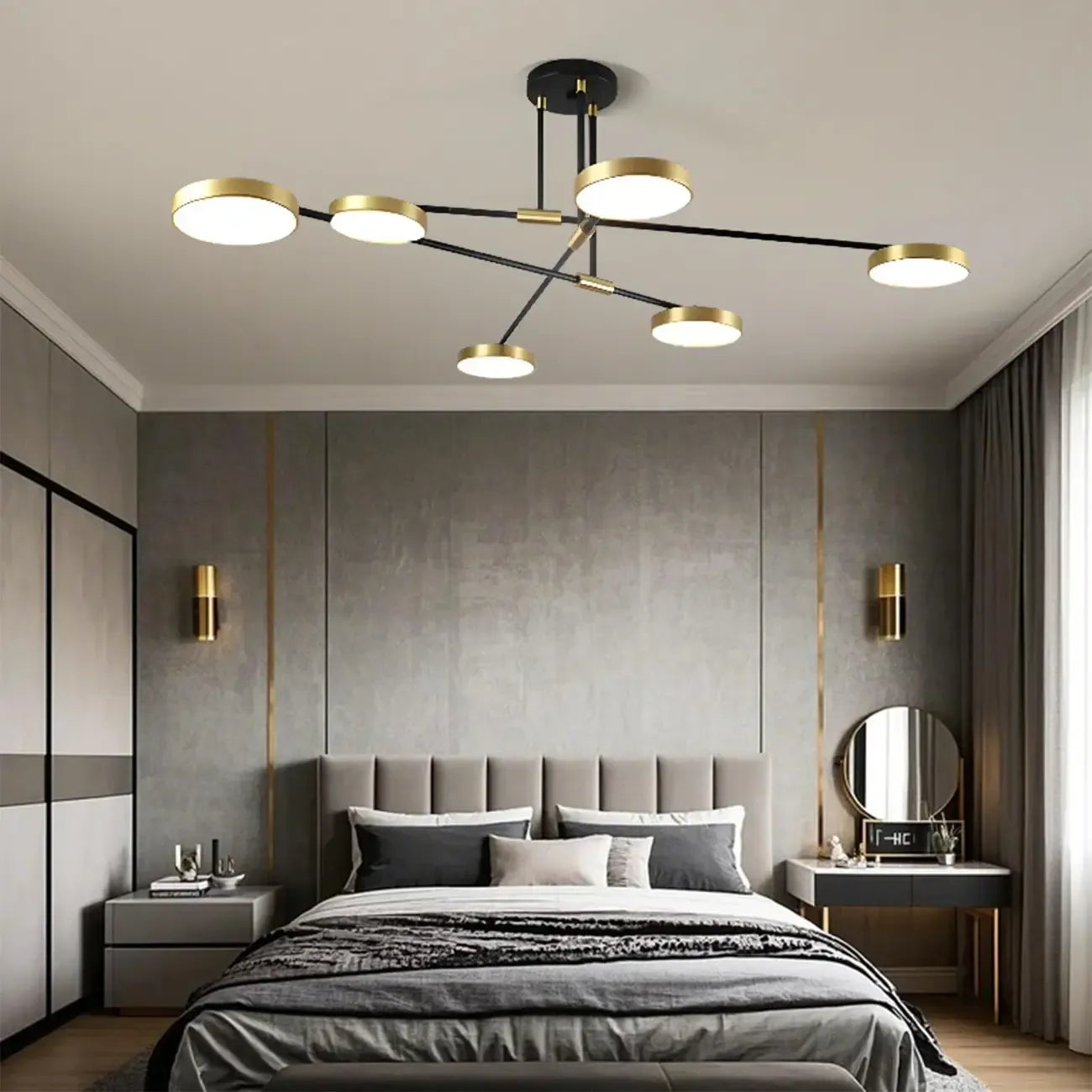 Contemporary Indoor LED Ceiling Light with Acrylic Shade