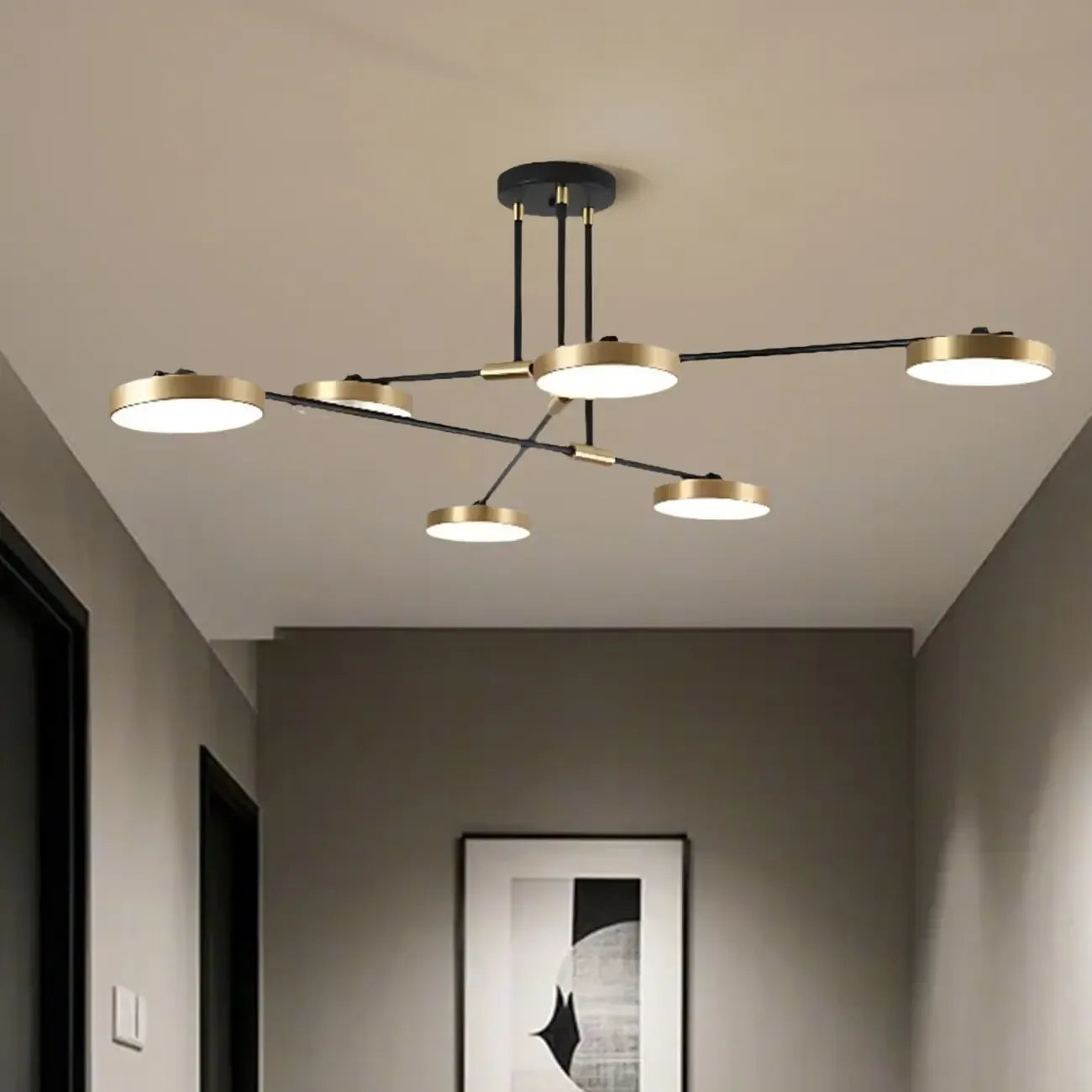 Contemporary Indoor LED Ceiling Light with Acrylic Shade
