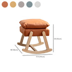 Upholstered Wooden Rocking Chair with Ottoman for Indoor