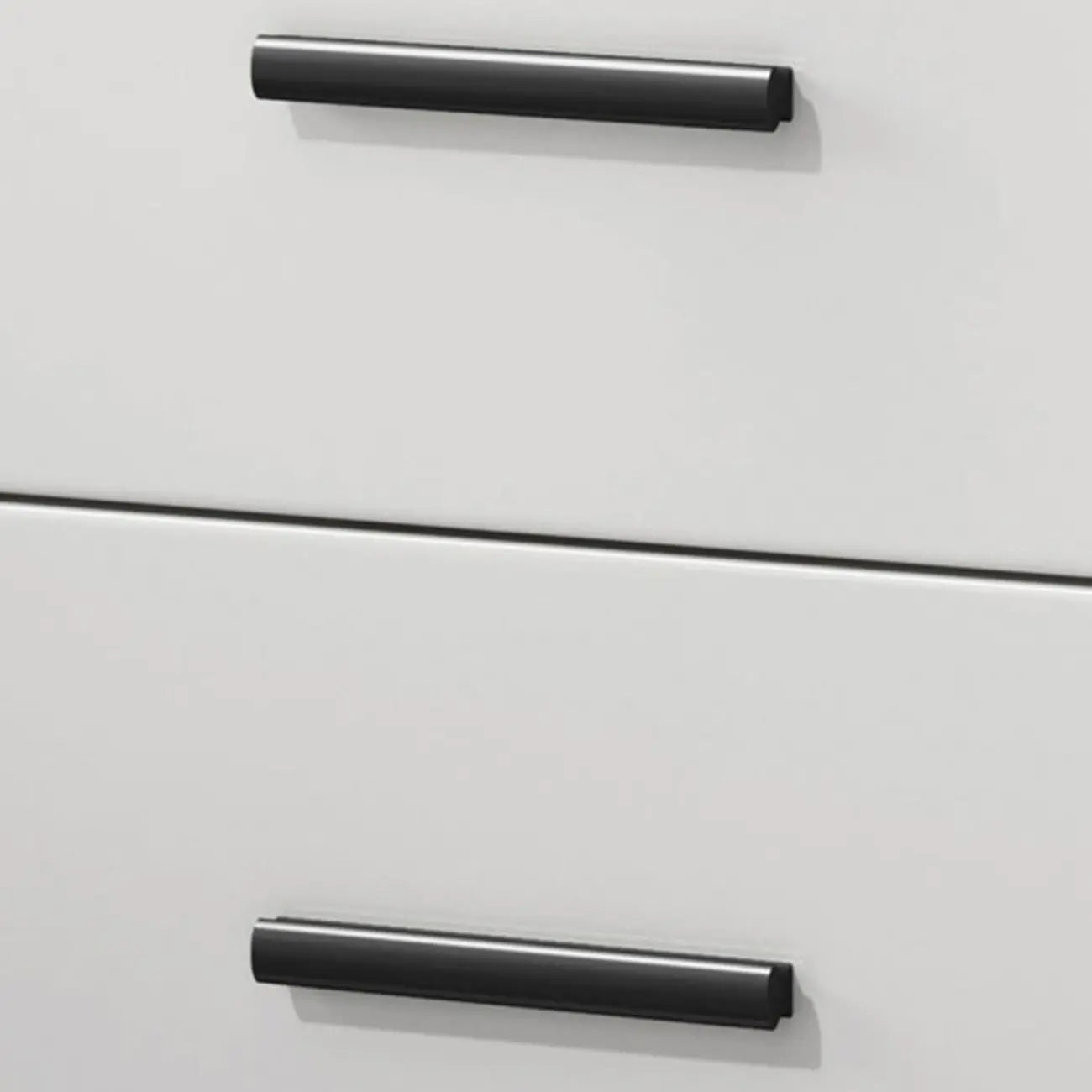 Modern White Stone Top Oak 2-Drawer Nightstand