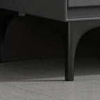 Modern Stone Top Faux Leather 2-Drawer Nightstand