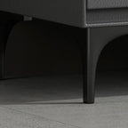 Modern Stone Top Faux Leather 2-Drawer Nightstand