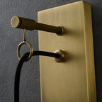 Gold Geometric Vanity Light with Clear Glass Shade