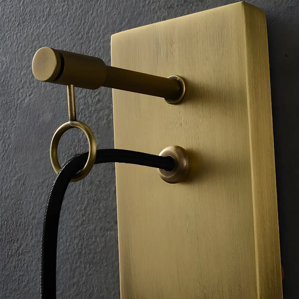 Gold Geometric Vanity Light with Clear Glass Shade