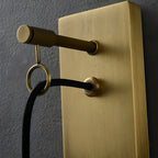 Gold Geometric Vanity Light with Clear Glass Shade