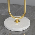 Modern Metal Globe Glass Arc Floor Lamp with Table