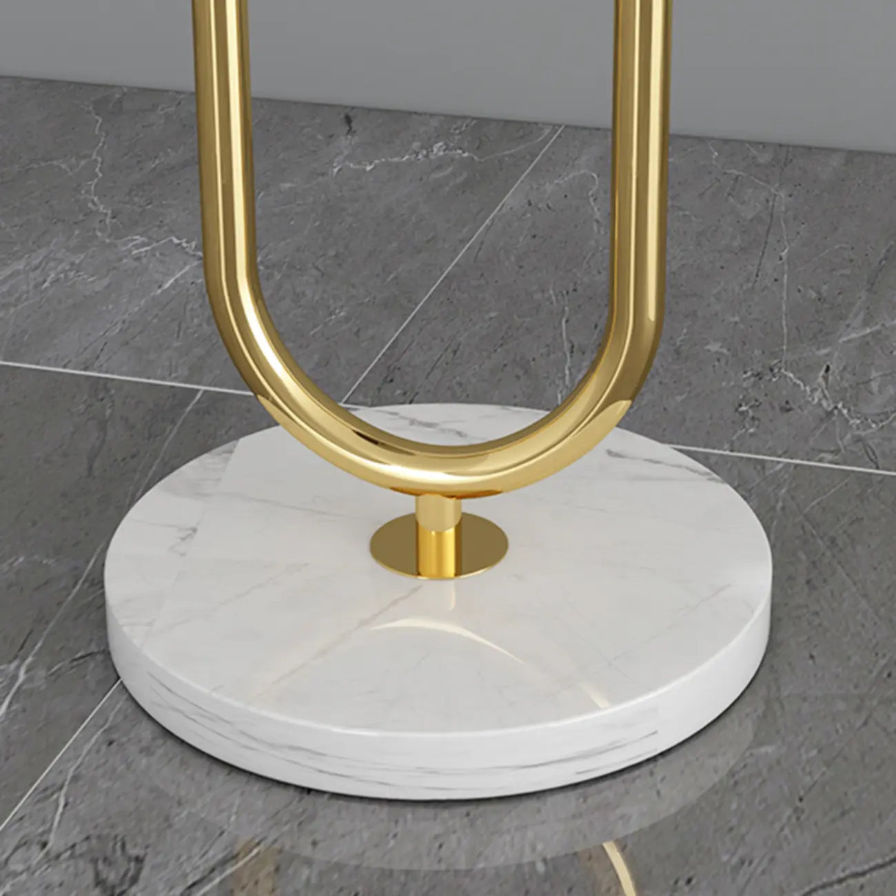 Modern Metal Globe Glass Arc Floor Lamp with Table