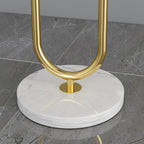 Modern Metal Globe Glass Arc Floor Lamp with Table