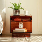 Modern Small Acrylic Nightstand with Drawer