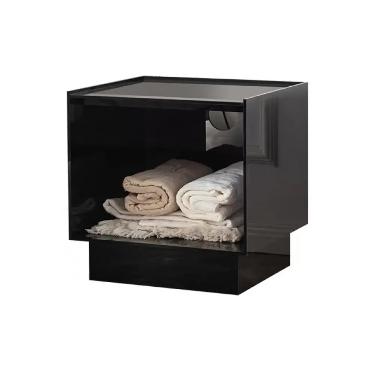 Modern Small Acrylic Nightstand with Drawer