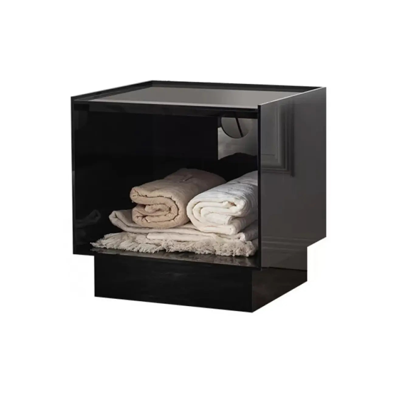 Modern Small Acrylic Nightstand with Drawer