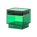 Modern Small Acrylic Nightstand with Drawer