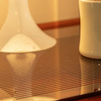 Modern Small Acrylic Nightstand with Drawer