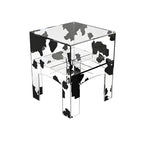 Modern Small Acrylic Nightstand with Drawer