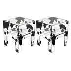 Modern Small Acrylic Nightstand with Drawer