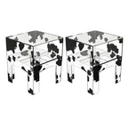 Modern Small Acrylic Nightstand with Drawer