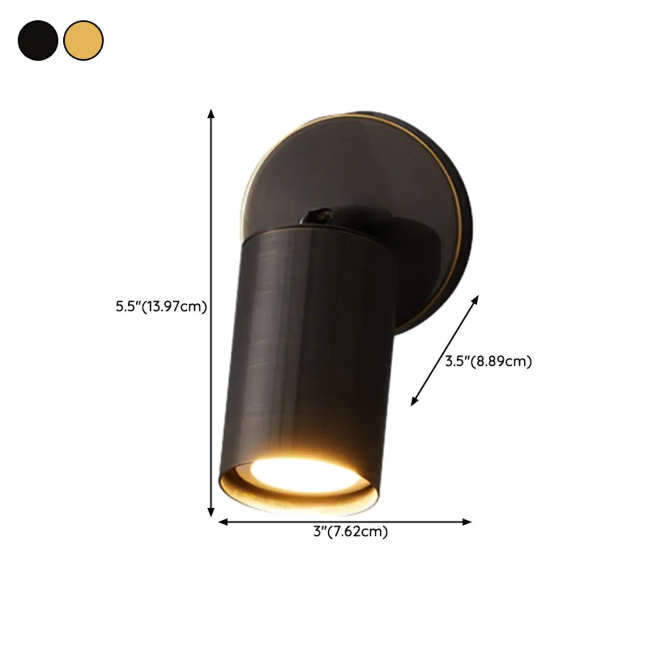 Minimalist Adjustable LED Cylinder Vanity Light Fixtures