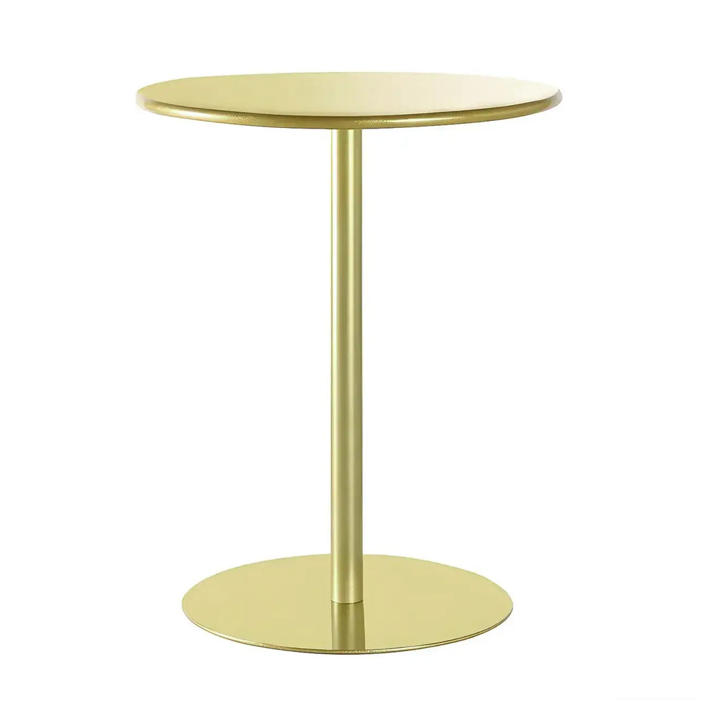 Contemporary Black Metal Pedestal Round End Table