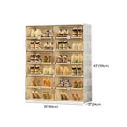 Glam White Plastic Stackable Shoe Organizer for Closet