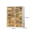 Glam White Plastic Stackable Shoe Organizer for Closet