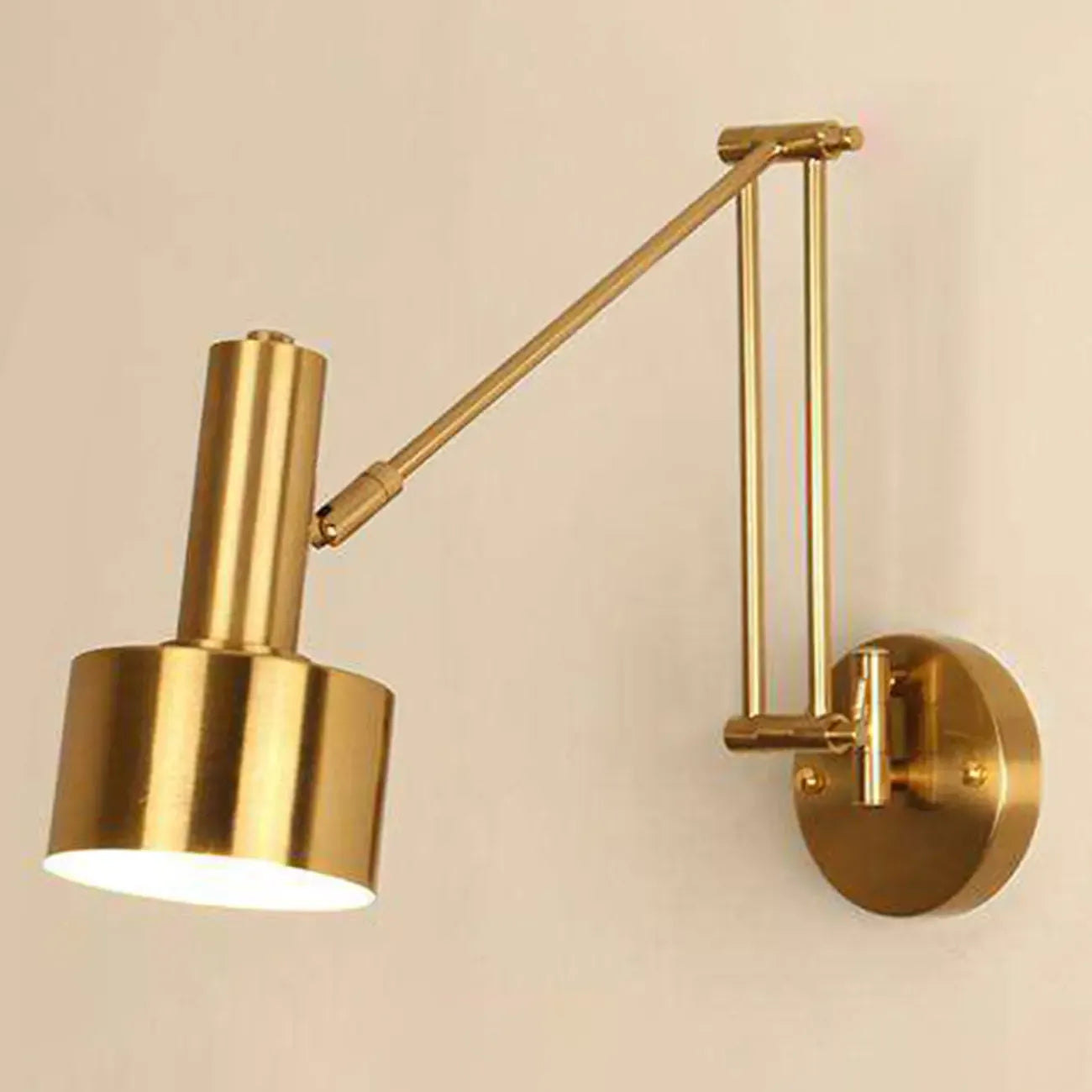 Vintage Adjustable Swing Arm Wall Light for Reading Nook