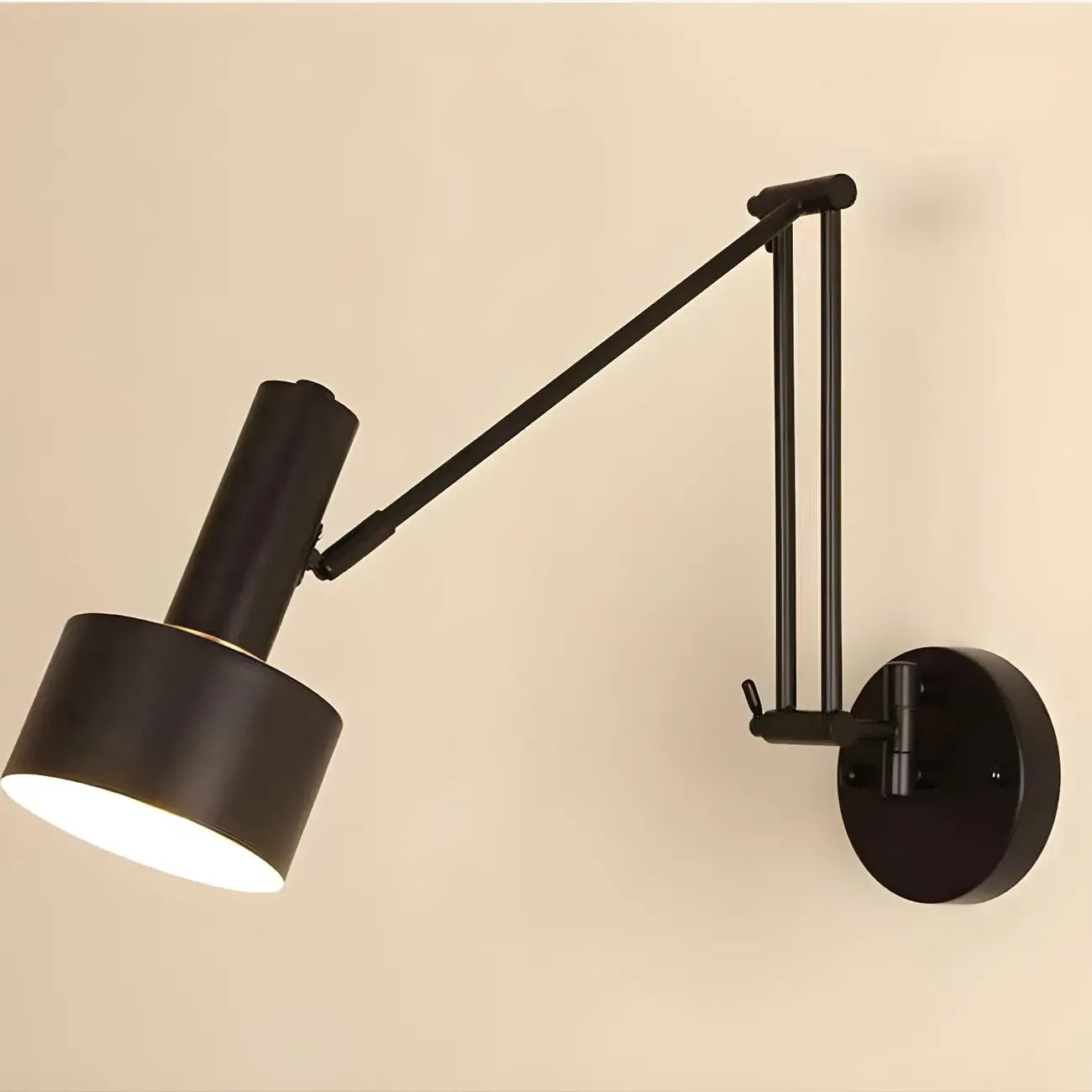 Vintage Adjustable Swing Arm Wall Light for Reading Nook