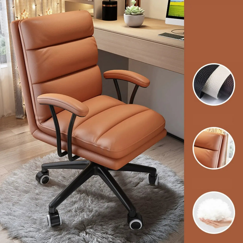 Modern Leather Adjustable Swivel Office Desk Chair