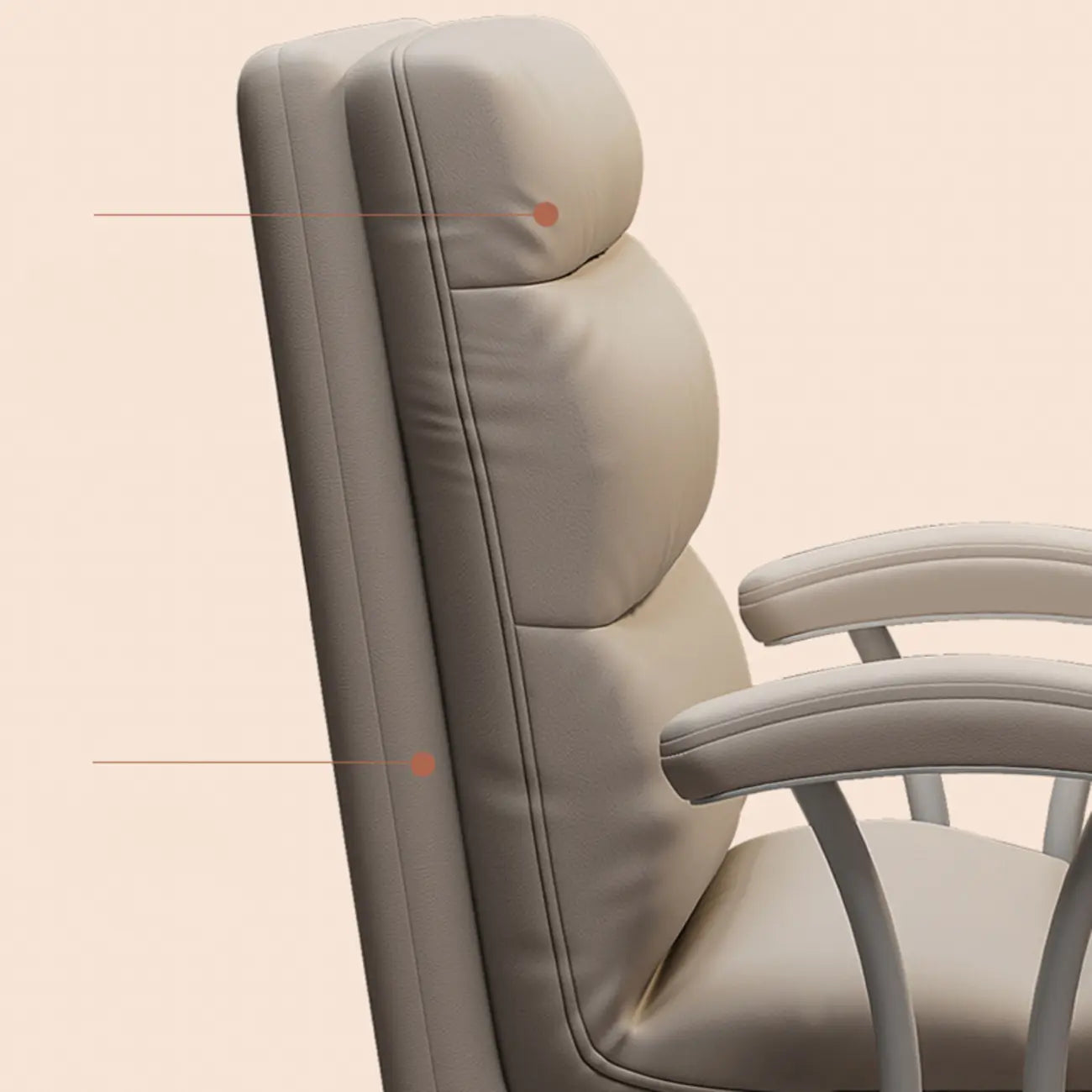 Modern Leather Adjustable Swivel Office Desk Chair