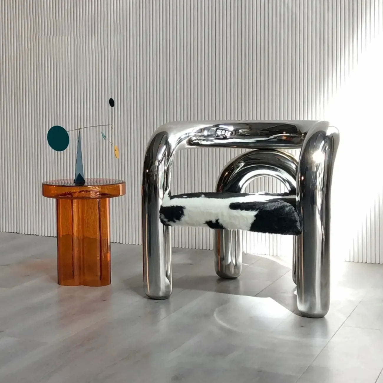 Stylish Glass Round Accent Side Table for Living Room